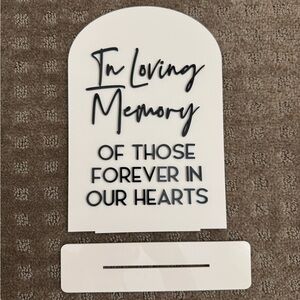 acrylic arch memory sign